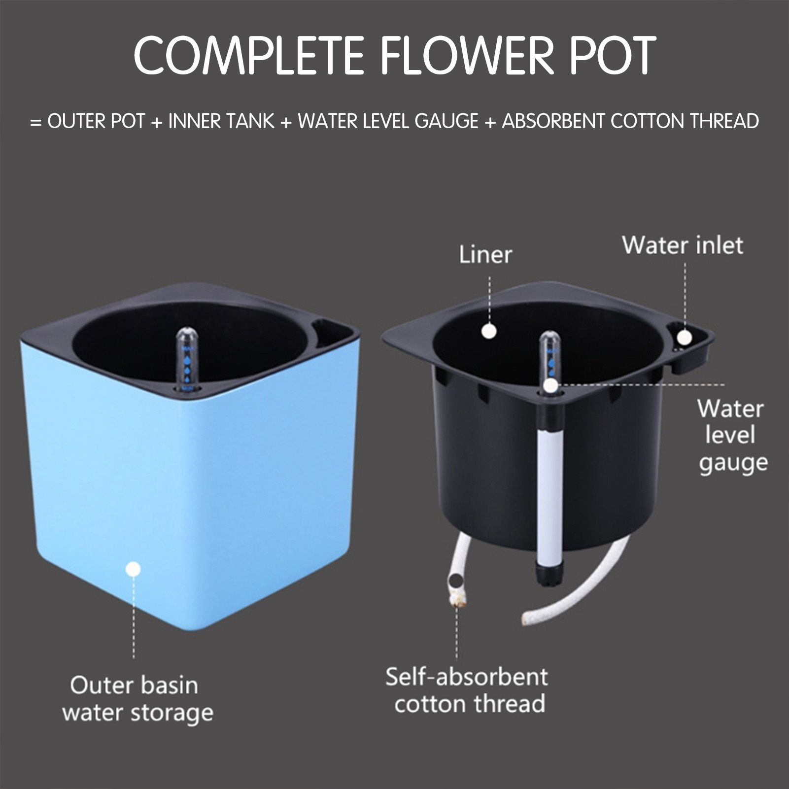 Macetas de plantas de flores c - Self Watering Insert reseña y precio
